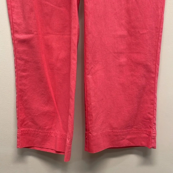 Talbots Linen Blend Flat Front Coral Pants 10 - Picture 3 of 14